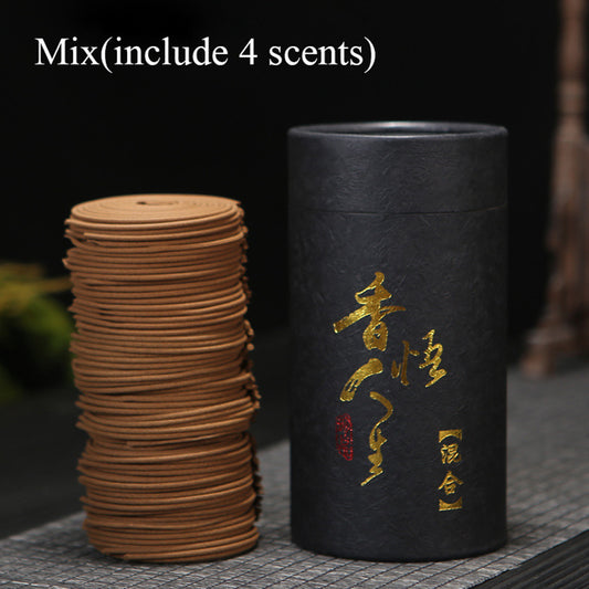 F 120pcs/box Natural Handmade Sandalwood Coils Incense Aromatherapy Kitchen WC Bedroom Bathroom Antiseptic Refreshing Incenses